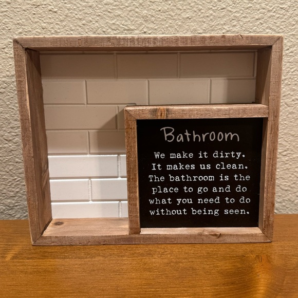 Bathroom Decor, Primitives By Kathy, We Make It Dirty It Makes Us Clean Sign - Picture 6 of 8